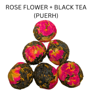 ROSE FLOWER + BLACK TEA (PU-ERH) BALL