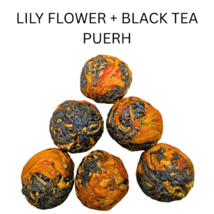LILY FLOWER + BLACK TEA (PU-ERH) BALL